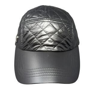 Vince Camuto Slideback5 Panel Cap Gray One Size Adjustable Quilted Blank